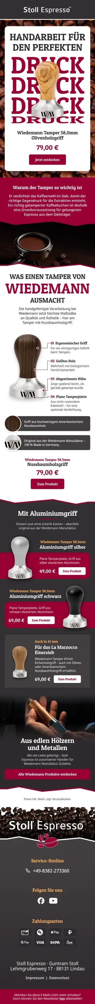 Newsletter von Stoll Espresso